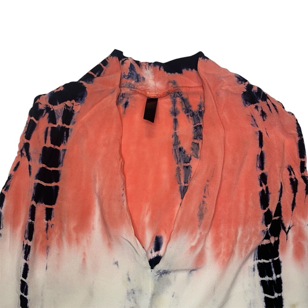 Women’s Orange White Multicolor Sleeveless Tunic Pullover Top Sz‎ M - Picture 3 of 5